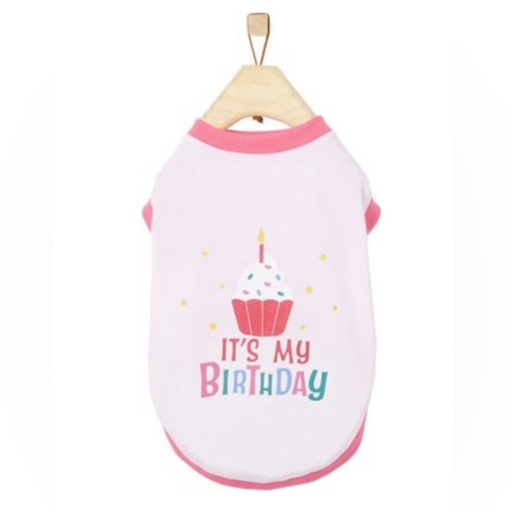 Frisco It’s My Birthday Pet T-Shirt, Pink